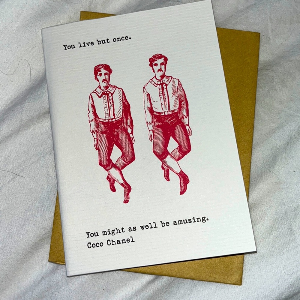 Coco Chanel quote blank sugarboo designs notecards new qty 20 retail $4.95 each